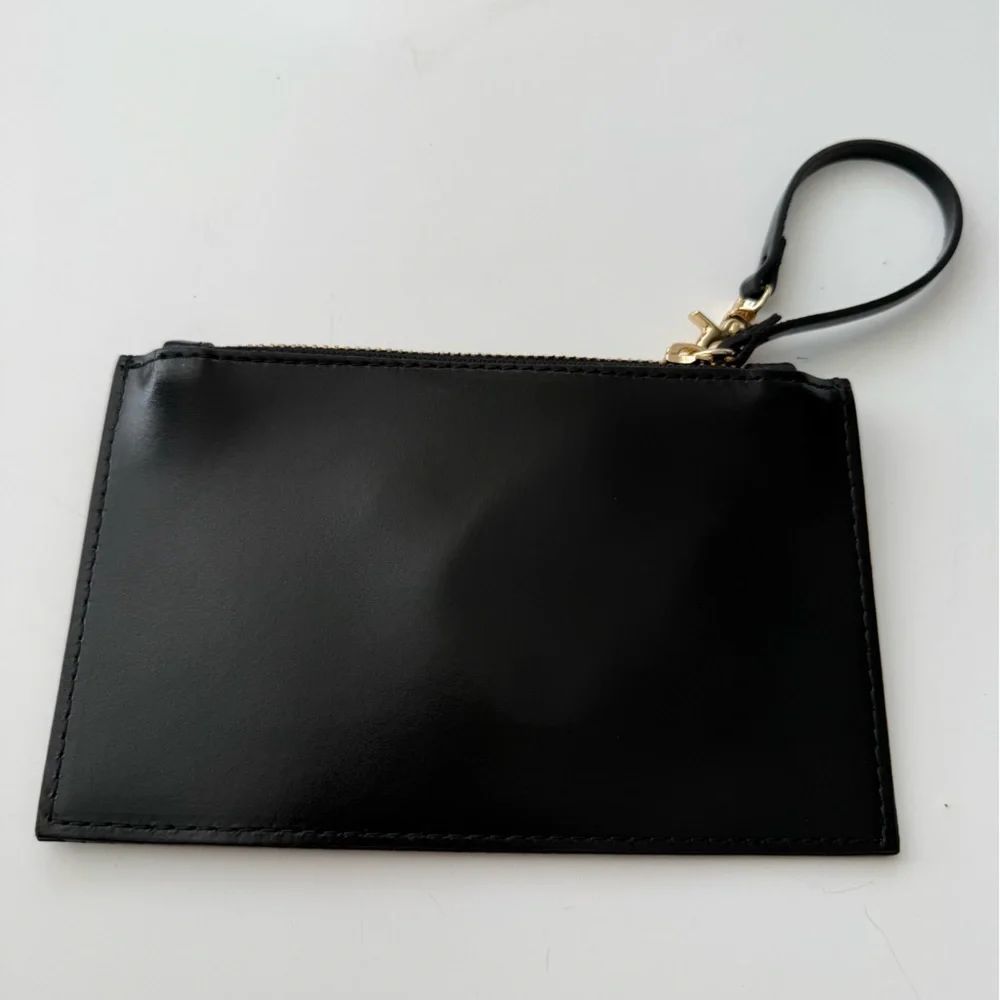 Valentino By Mario Valentino Black Wristlet with Gold Accents